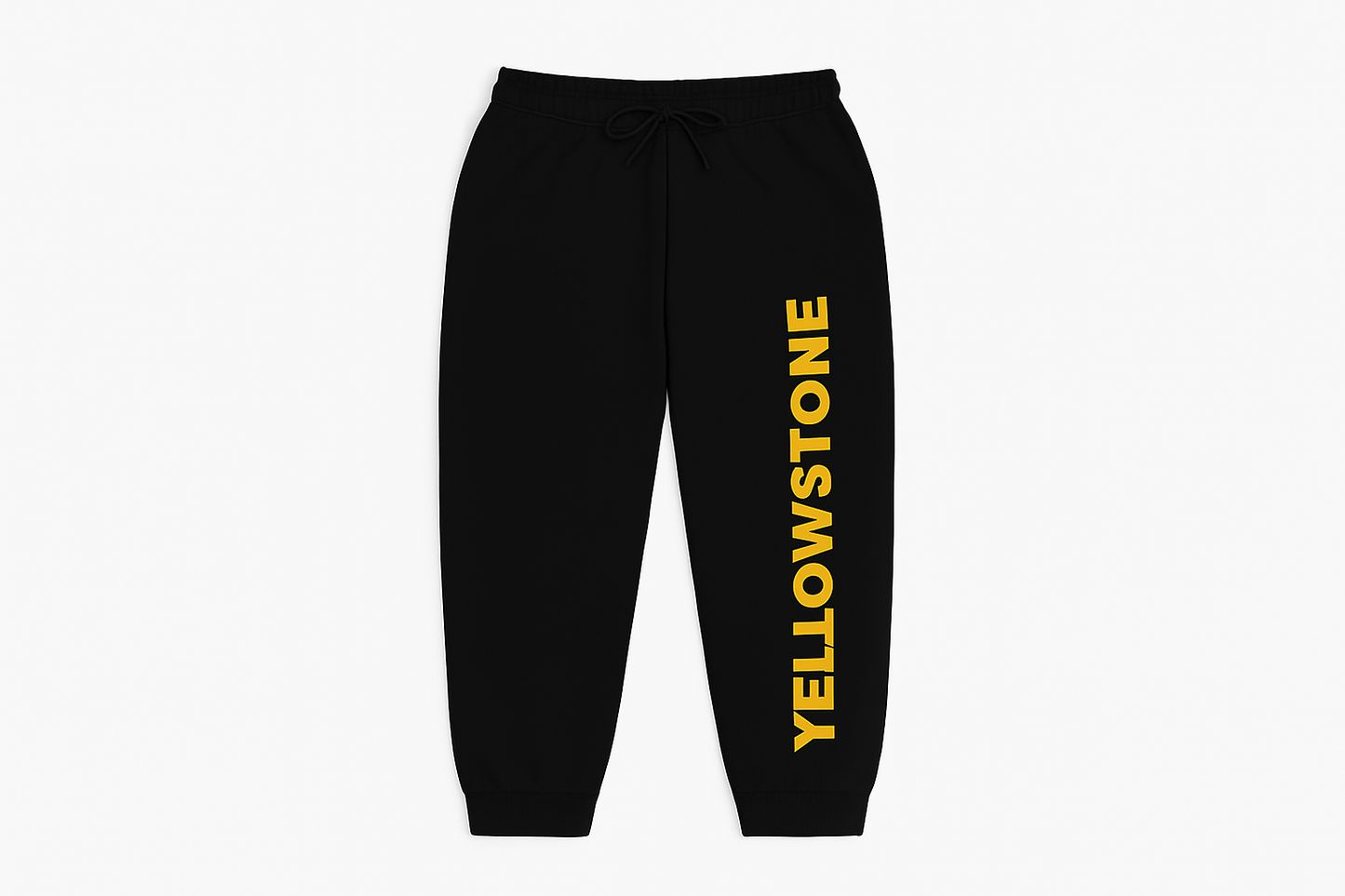 Yellowstone Joggers — Bold Vertical Logo Edition