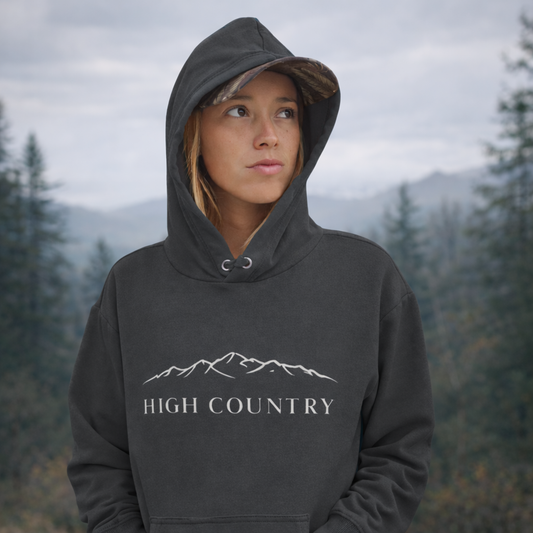 High Country Mountain Hoodie — Rustic Outdoor Pullover | Rugged State Supply Co.