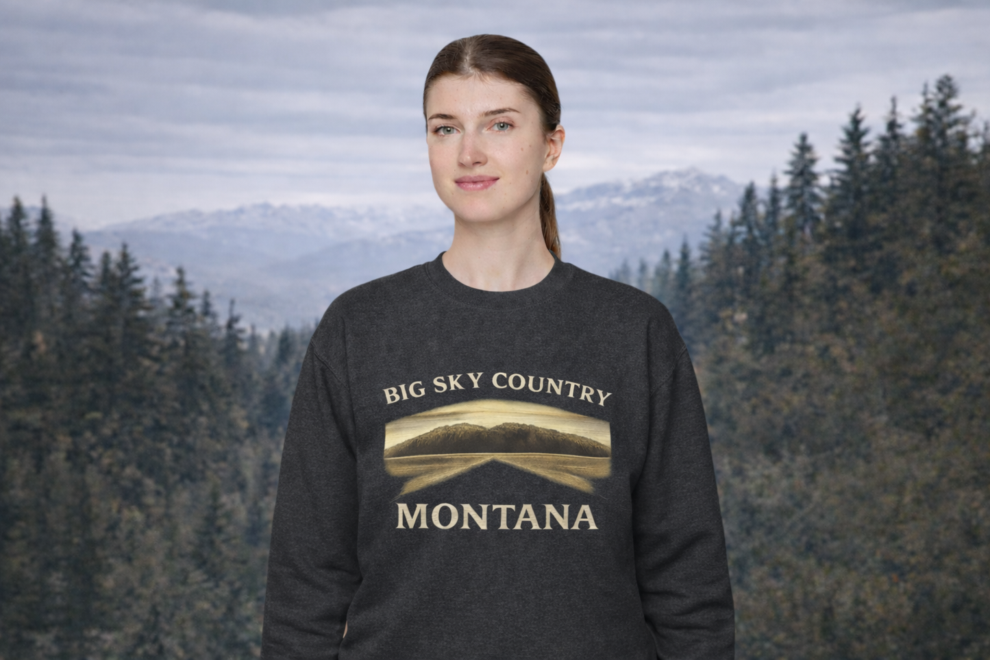 Montana “Big Sky Country” Crewneck Sweatshirt | Rugged State Supply