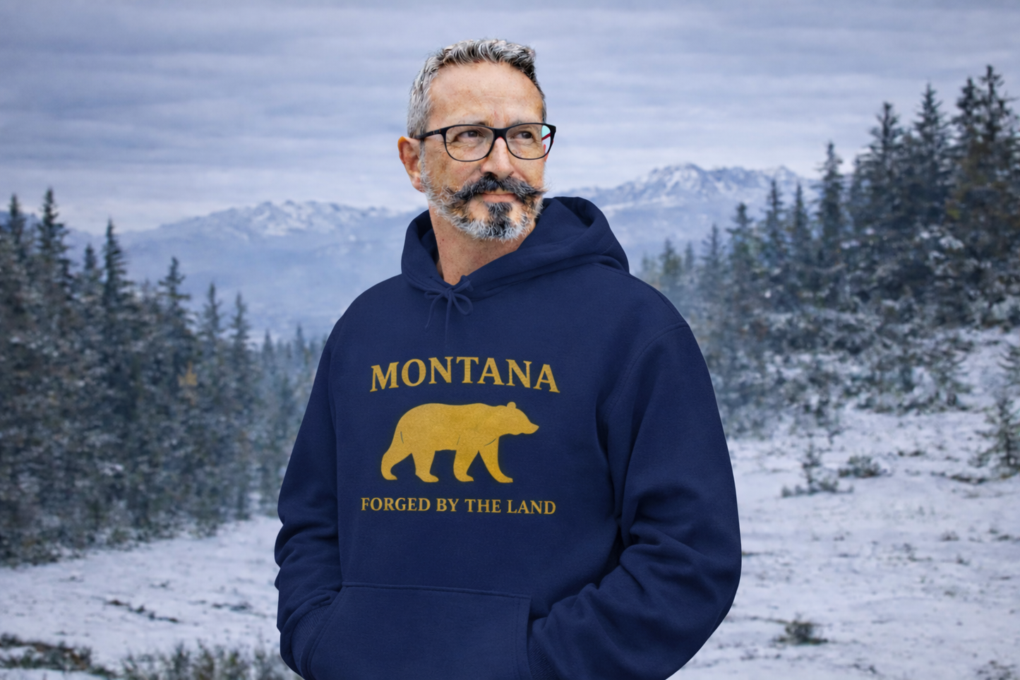 Montana Bear Hoodie — Forged by the Land | Rugged State Supply