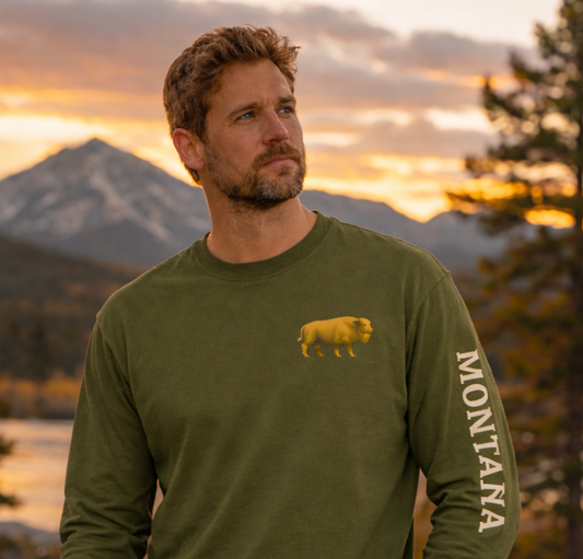 Montana Bison Heavyweight Long Sleeve | Rugged State Supply