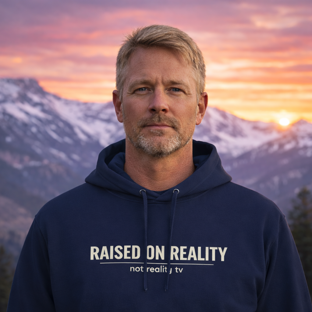 Raised on Reality - not reality tv Minimal Text Pullover Hoodie | Rugged State Supply