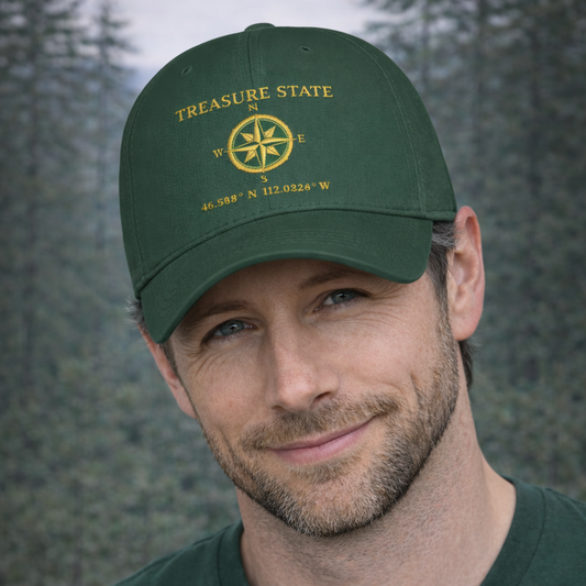 Treasure State Compass Baseball Cap | Rugged State Supply