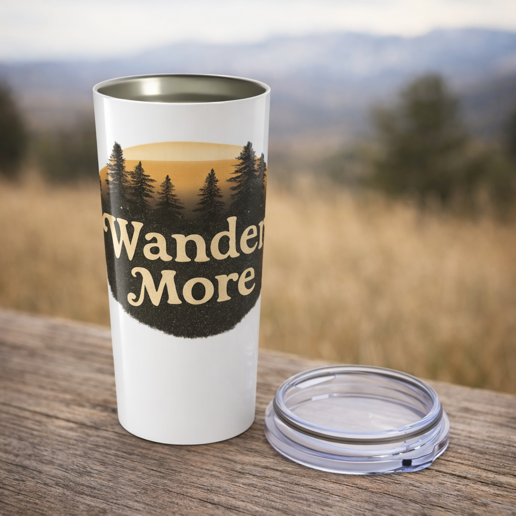 Wander More 20oz Insulated Travel Tumbler | Rugged State Supply