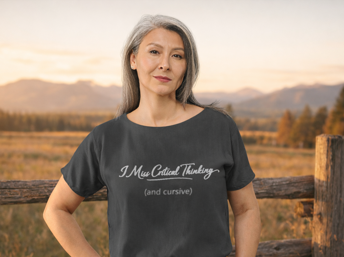 I Miss Critical Thinking (and cursive) T-Shirt | Rugged State Supply