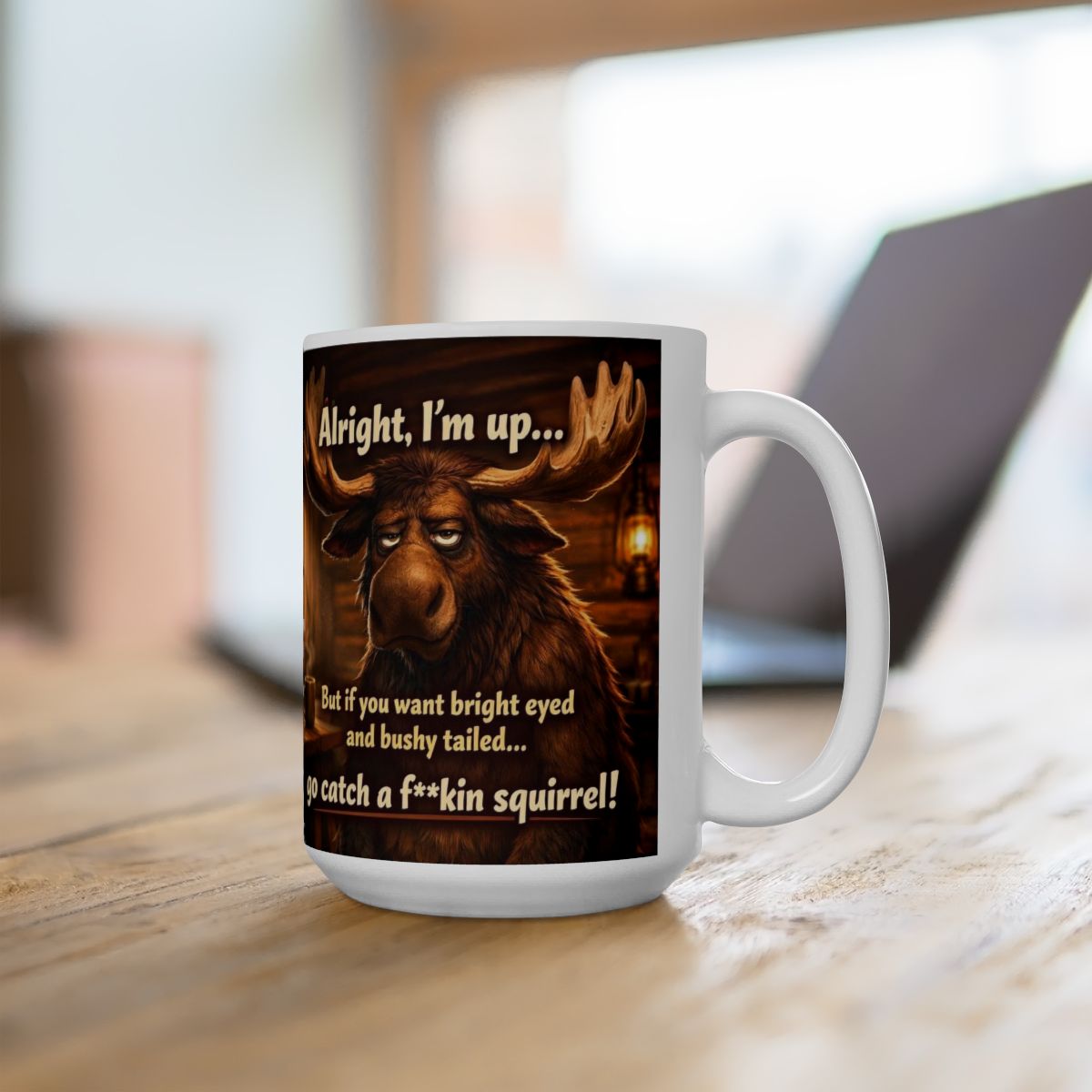 Moose Cabin Ceramic Mug 15 oz. Coffee Cup | Rugged State Supply