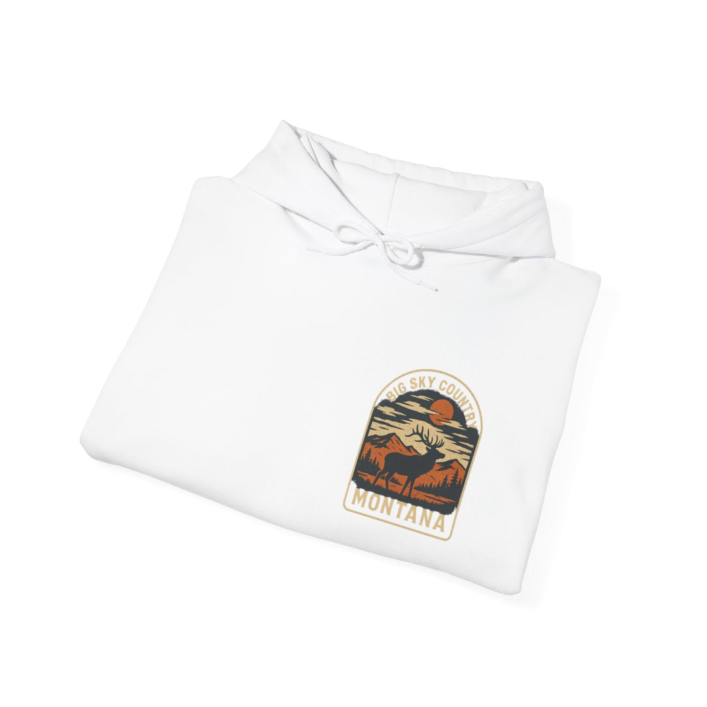 "Big Sky Country" — Retro Mountains Adventure Mid-Weight Hoodie