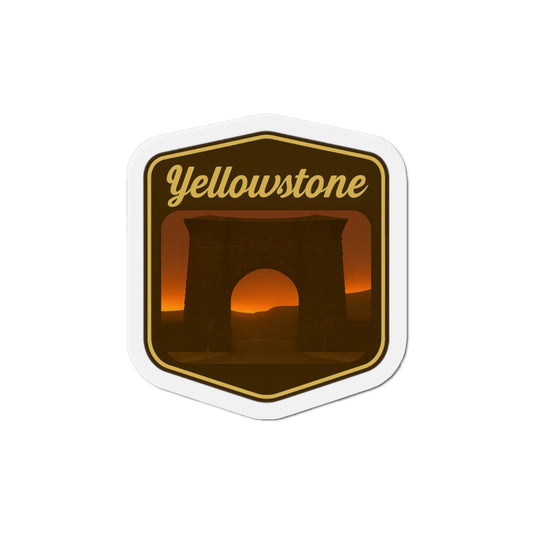 Yellowstone Arch Sunset Die-Cut Magnet