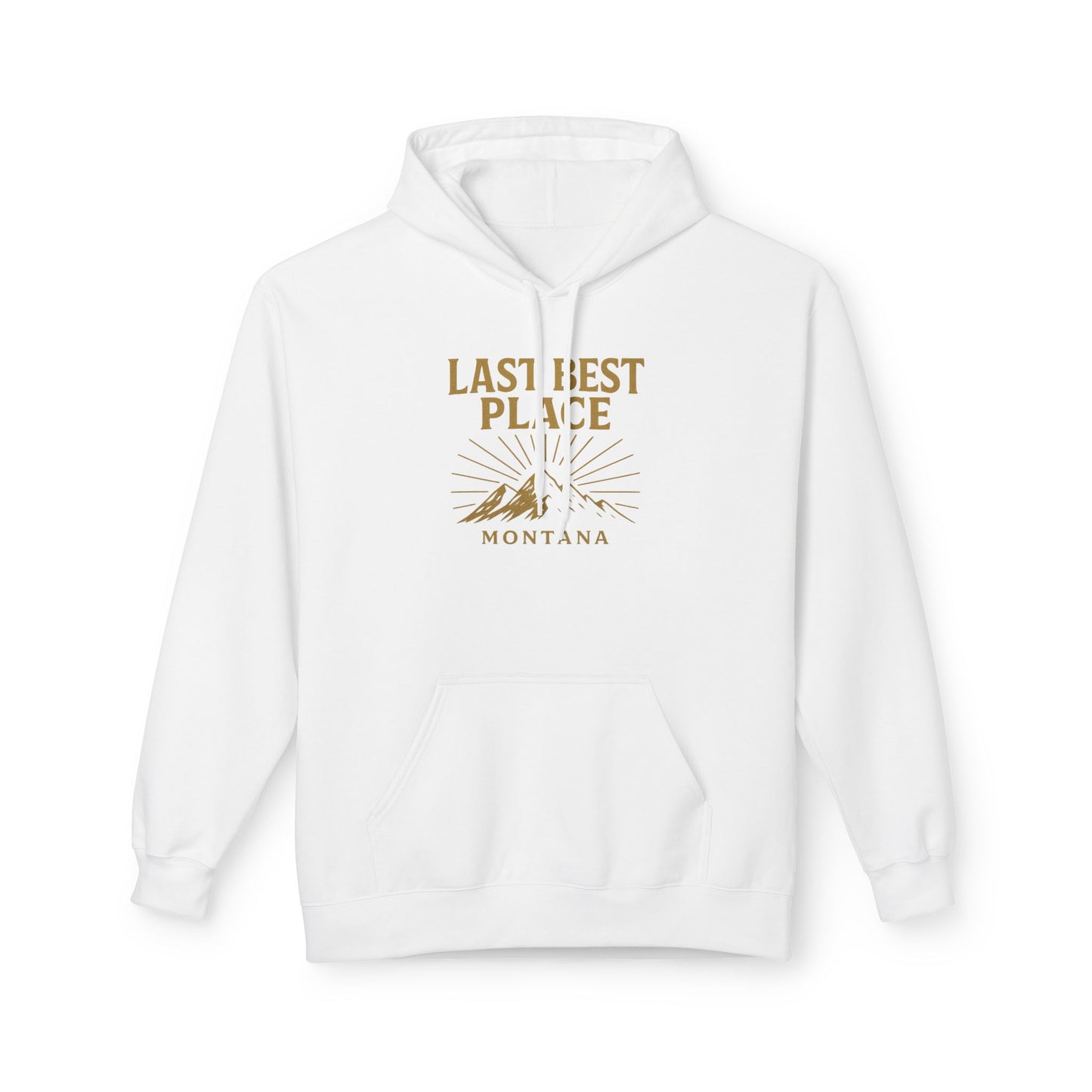 Last Best Place Hoodie — Minimal Montana Graphic