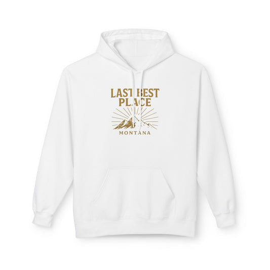 Last Best Place Hoodie — Minimal Montana Graphic