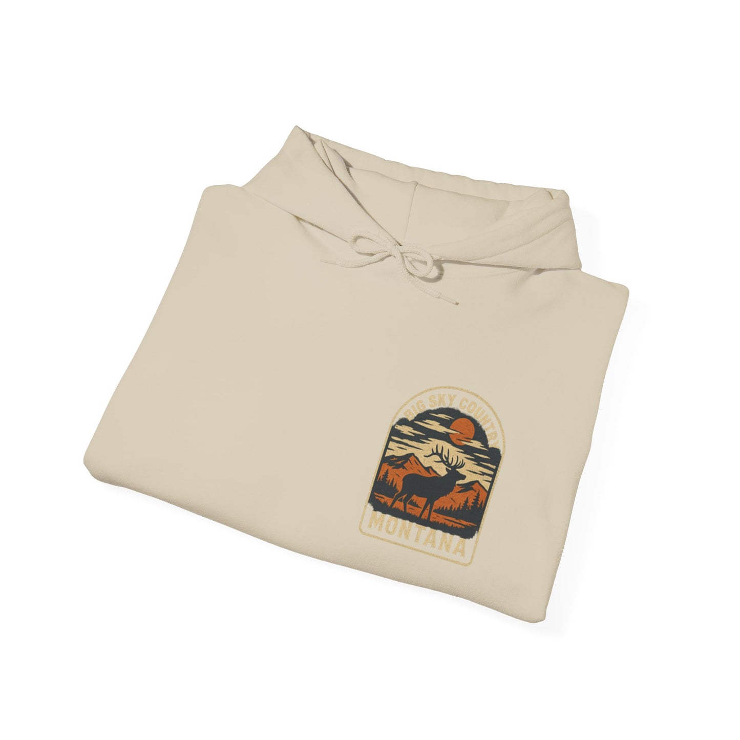 "Big Sky Country" — Retro Mountains Adventure Mid-Weight Hoodie