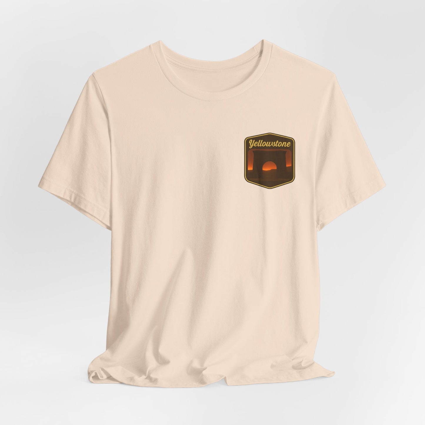 Sunset Adventure Pocket Tee — Yellowstone Graphic