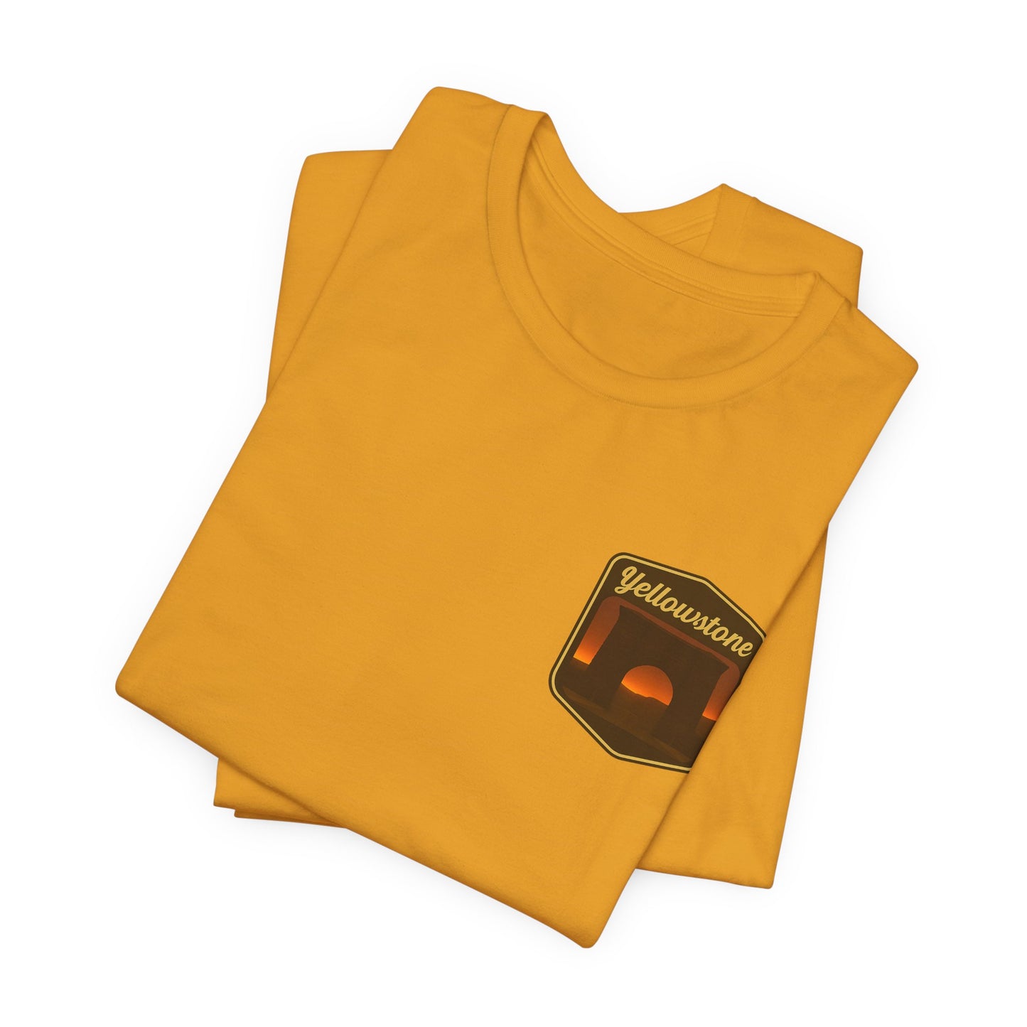 Sunset Adventure Pocket Tee — Yellowstone Graphic