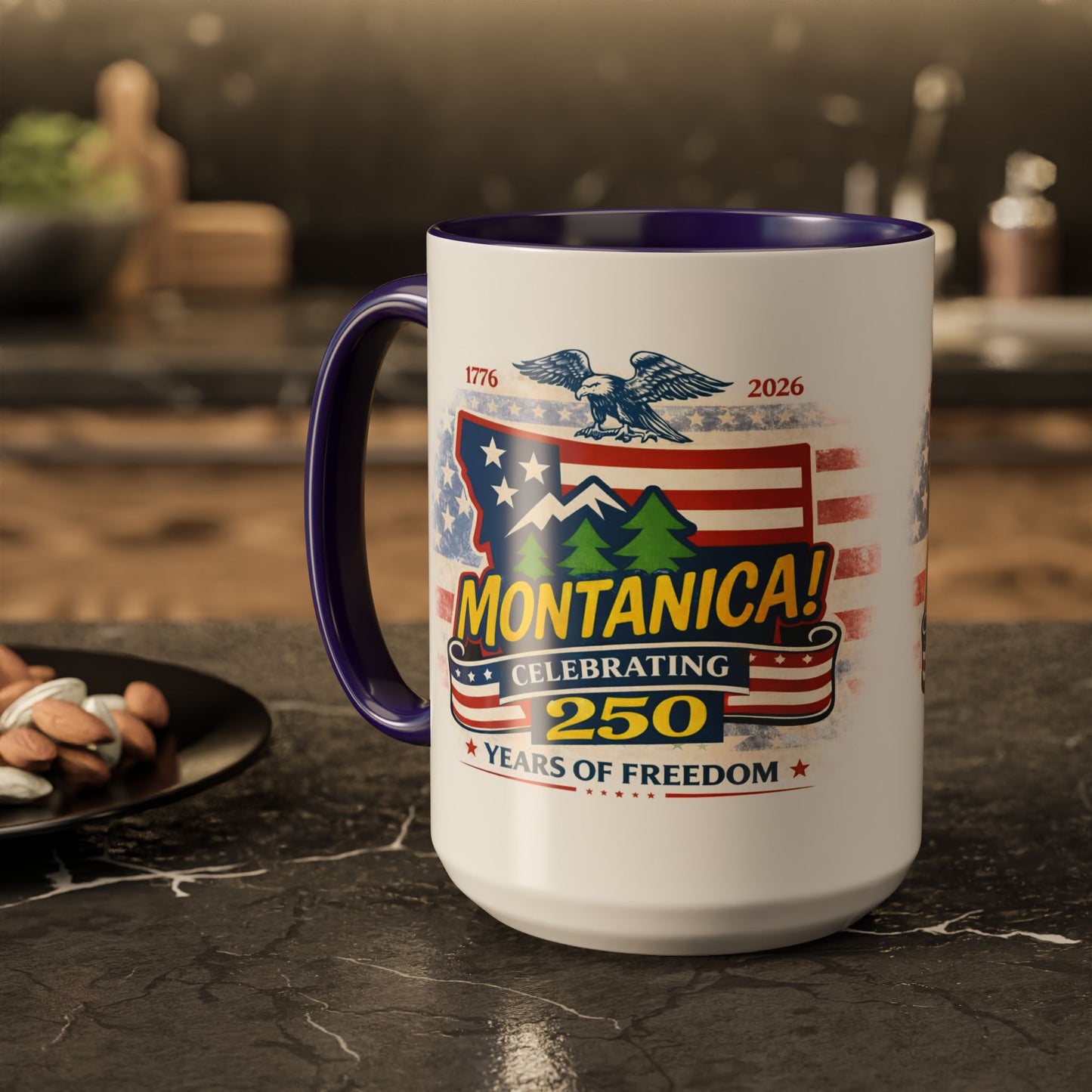 Montanica 250 Years of Freedom Mug — 15oz Patriotic Coffee Cup