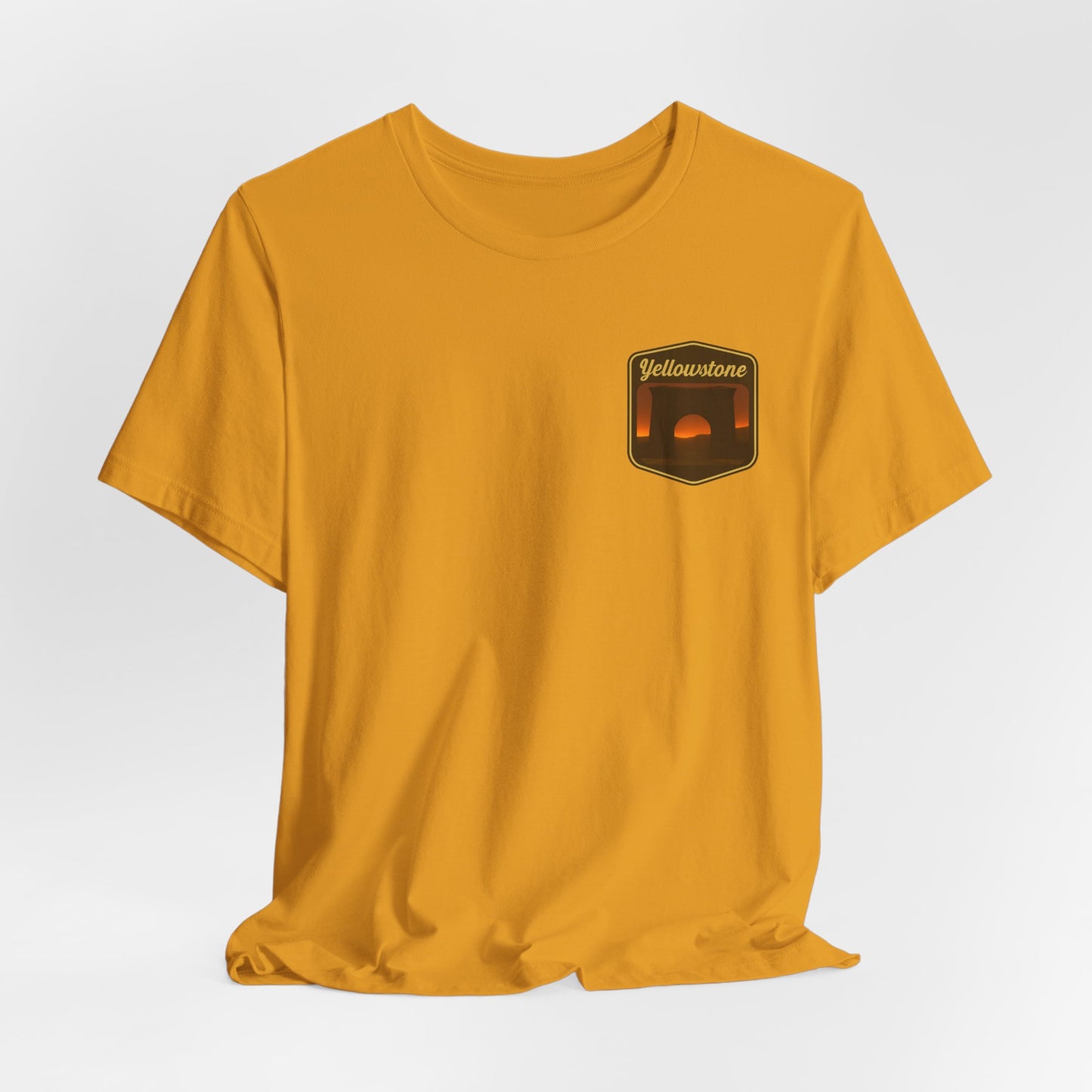 Sunset Adventure Pocket Tee — Yellowstone Graphic