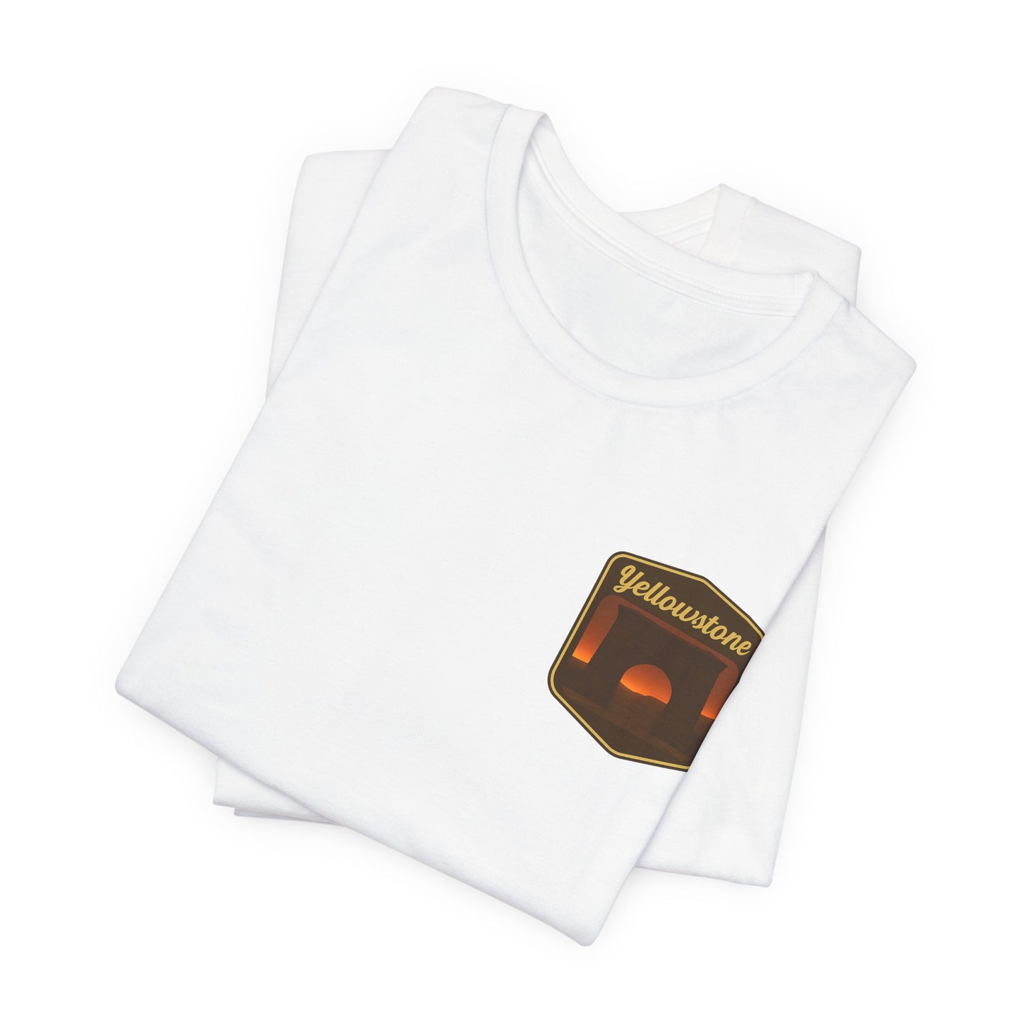 Sunset Adventure Pocket Tee — Yellowstone Graphic