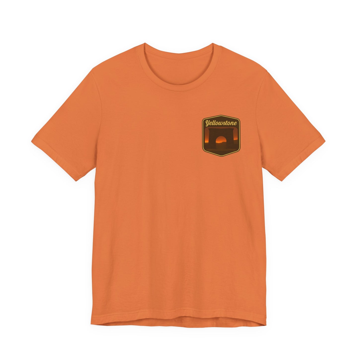 Sunset Adventure Pocket Tee — Yellowstone Graphic