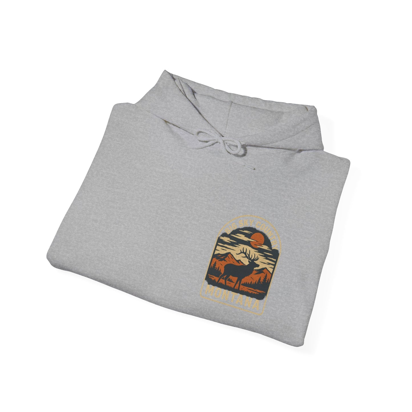 "Big Sky Country" — Retro Mountains Adventure Mid-Weight Hoodie