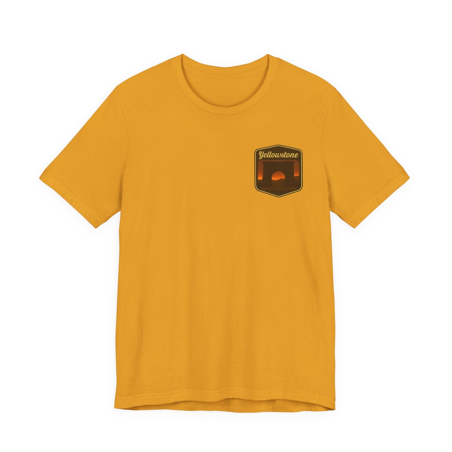 Sunset Adventure Pocket Tee — Yellowstone Graphic