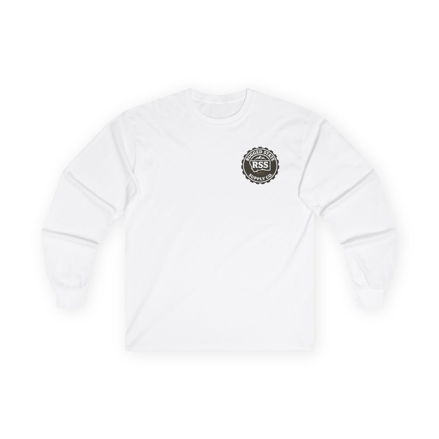 RSS Vintage Crest Long Sleeve Tee — Retro Logo Cotton Shirt