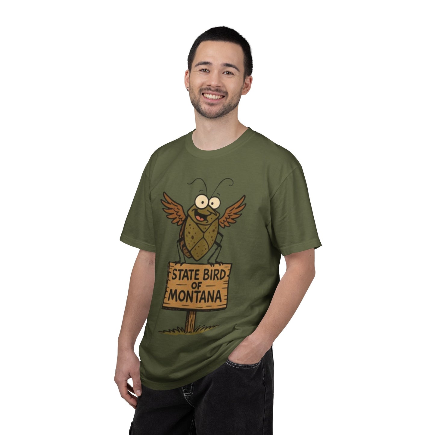 Montana State Bird Funny Graphic T‑Shirt — Quirky Local Pride Tee