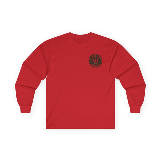 RSS Vintage Crest Long Sleeve Tee — Retro Logo Cotton Shirt