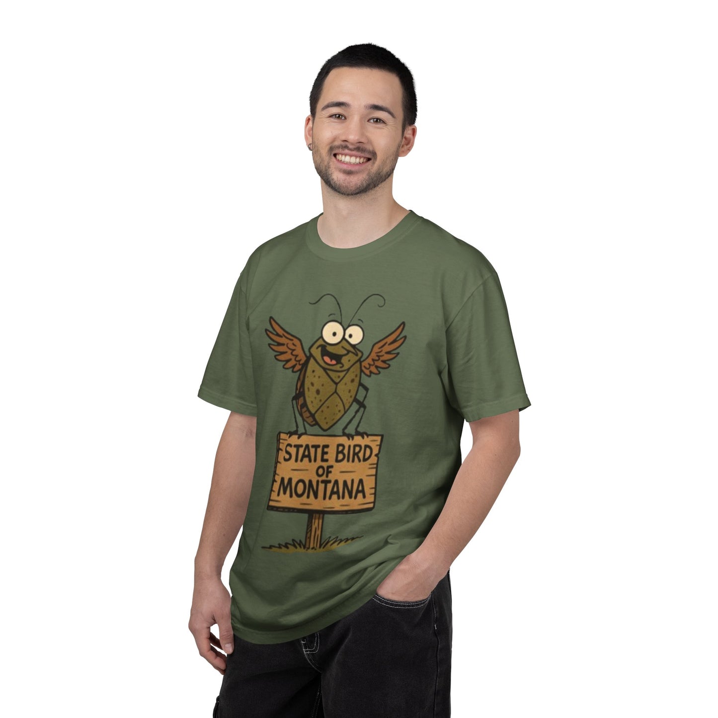 Montana State Bird Funny Graphic T‑Shirt — Quirky Local Pride Tee
