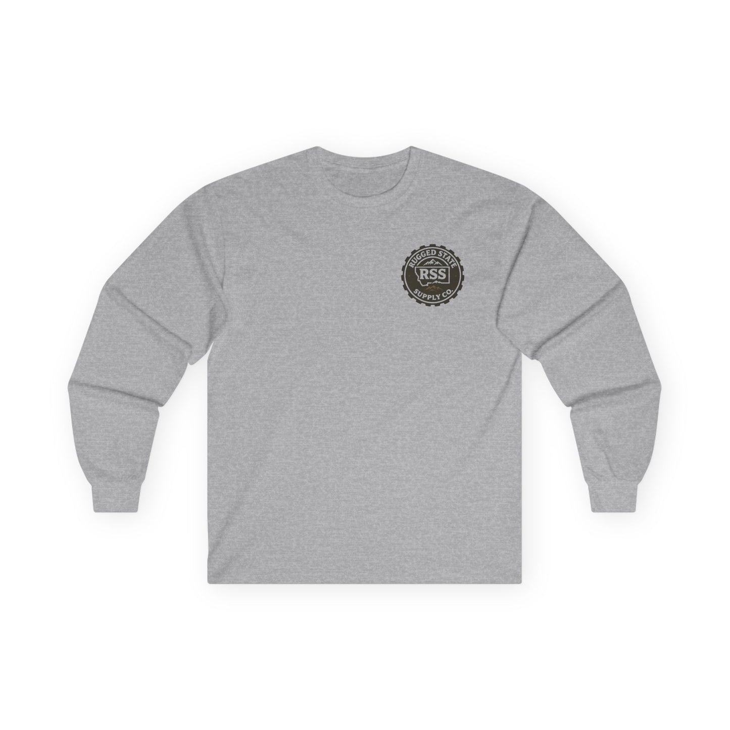 RSS Vintage Crest Long Sleeve Tee — Retro Logo Cotton Shirt
