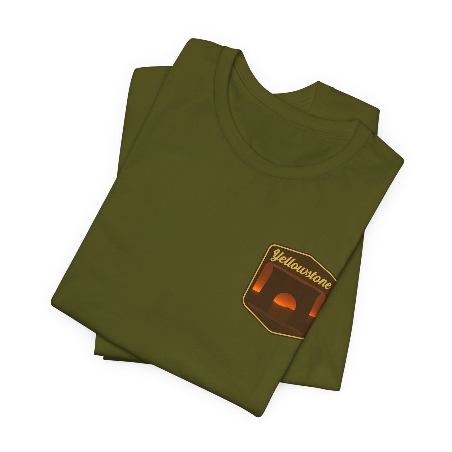 Sunset Adventure Pocket Tee — Yellowstone Graphic