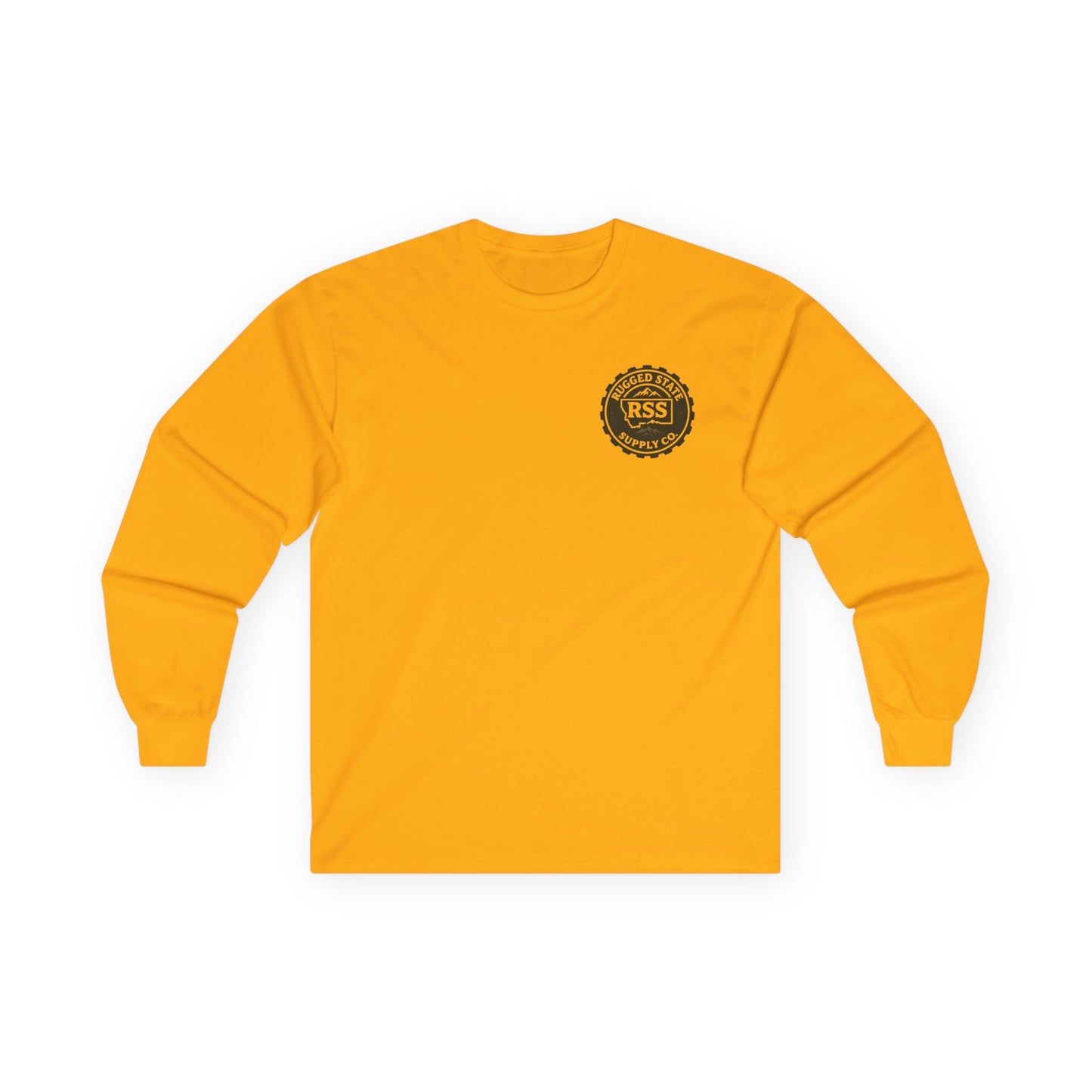 RSS Vintage Crest Long Sleeve Tee — Retro Logo Cotton Shirt