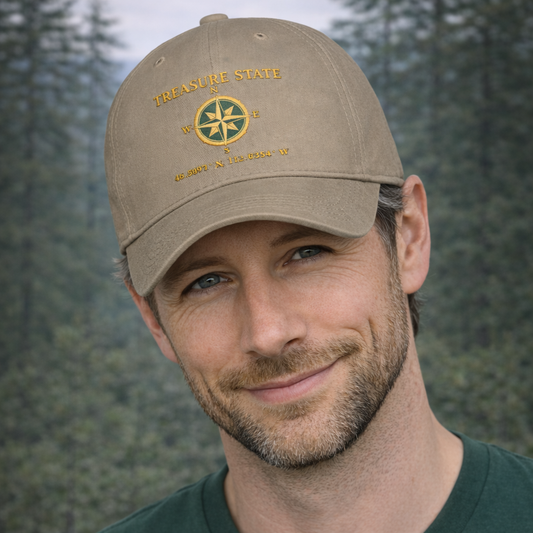 Treasure State Compass Baseball Cap | Rugged State Supply
