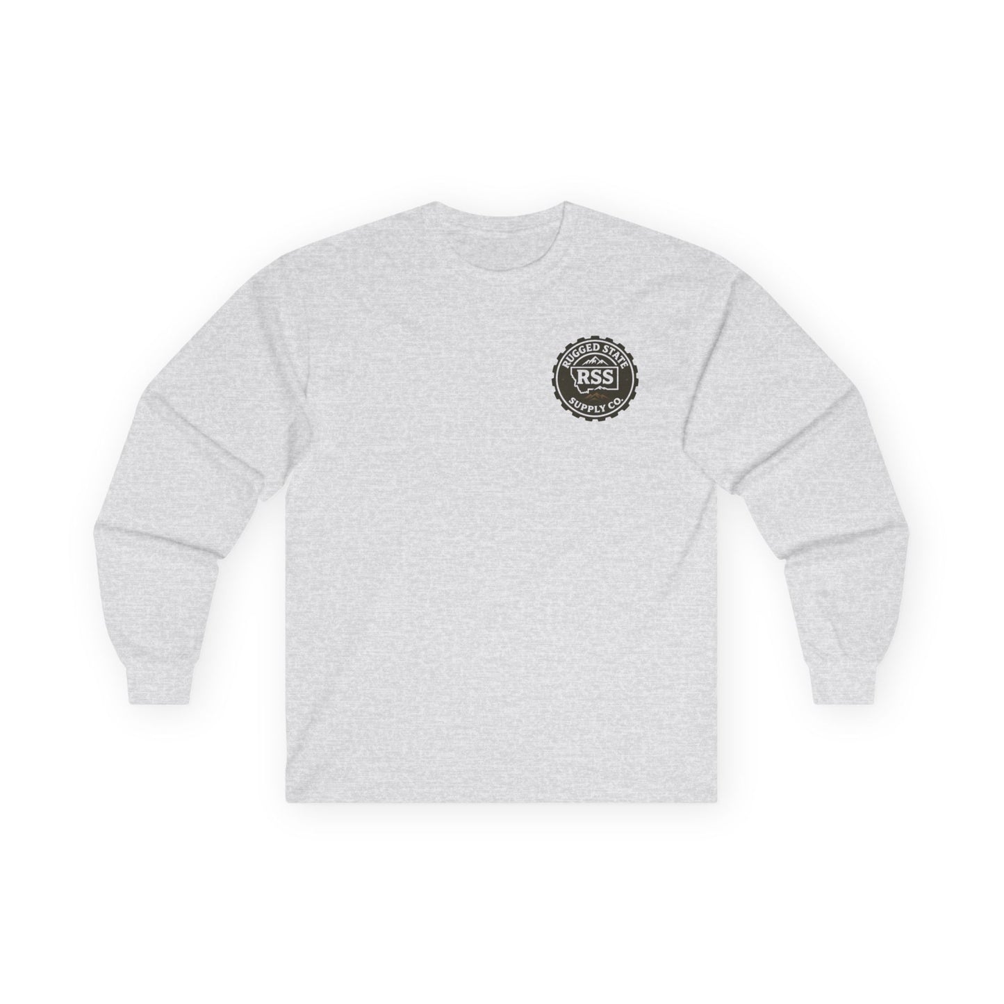RSS Vintage Crest Long Sleeve Tee — Retro Logo Cotton Shirt