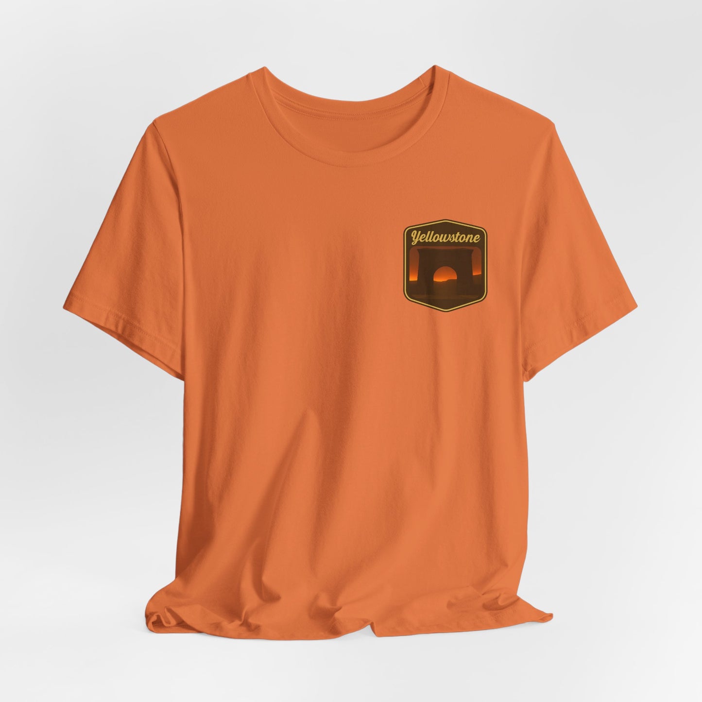 Sunset Adventure Pocket Tee — Yellowstone Graphic