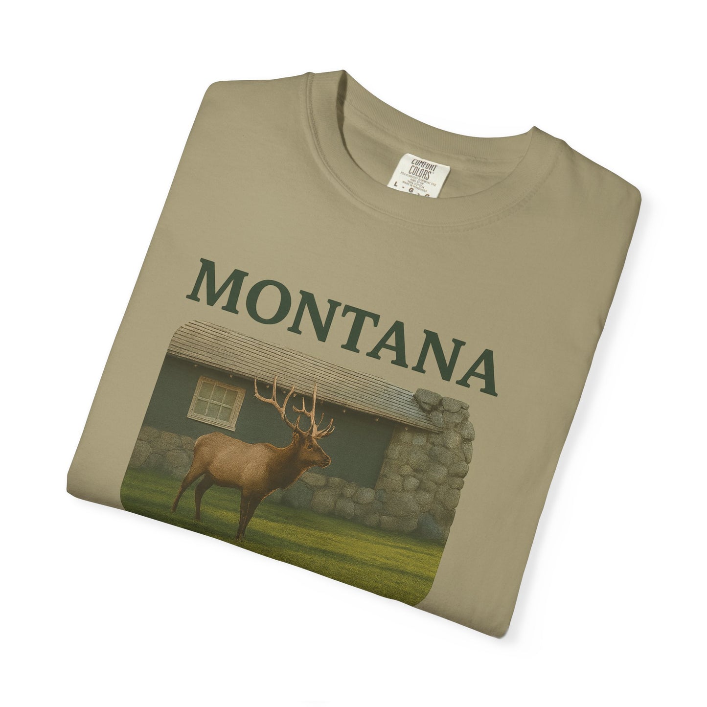 Montana Home Security T-Shirt — Elk Graphic Rustic State Pride Tee