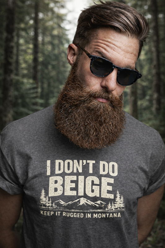 I Don't Do Beige T-Shirt — Keep It Rugged in Montana | Rugged State Supply