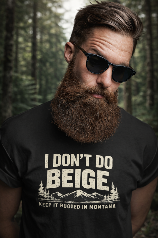 I Don't Do Beige T-Shirt — Keep It Rugged in Montana | Rugged State Supply