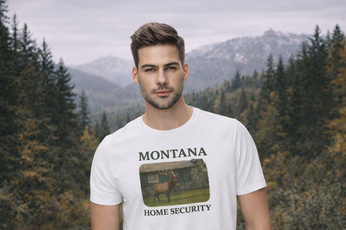 Montana Home Security T-Shirt | Elk Graphic Tee — Rugged State Supply