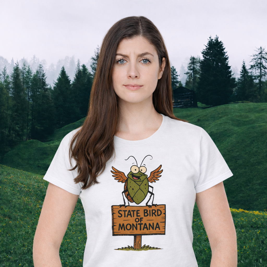 Montana State Bird Funny Graphic T-Shirt — Quirky Local Pride Tee | Rugged State Supply