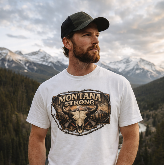 Montana Strong T-Shirt — Western Graphic Tee | Rugged State Supply