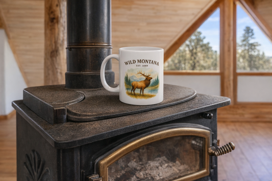 Wild Montana Ceramic Mug – 11oz Classic Coffee Cup | Rugged State Supply