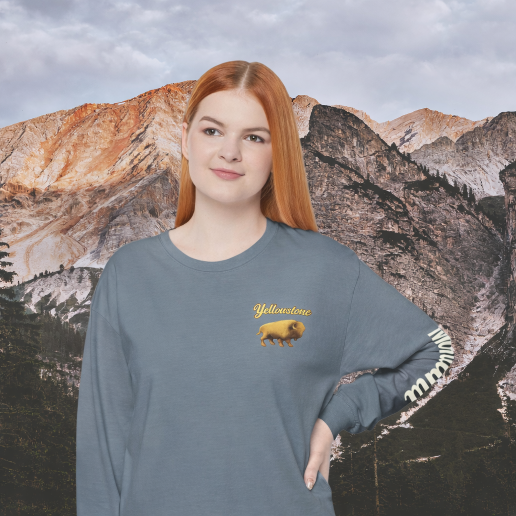 Yellowstone Bison - Montana Long Sleeve T-Shirt | Rugged State Supply