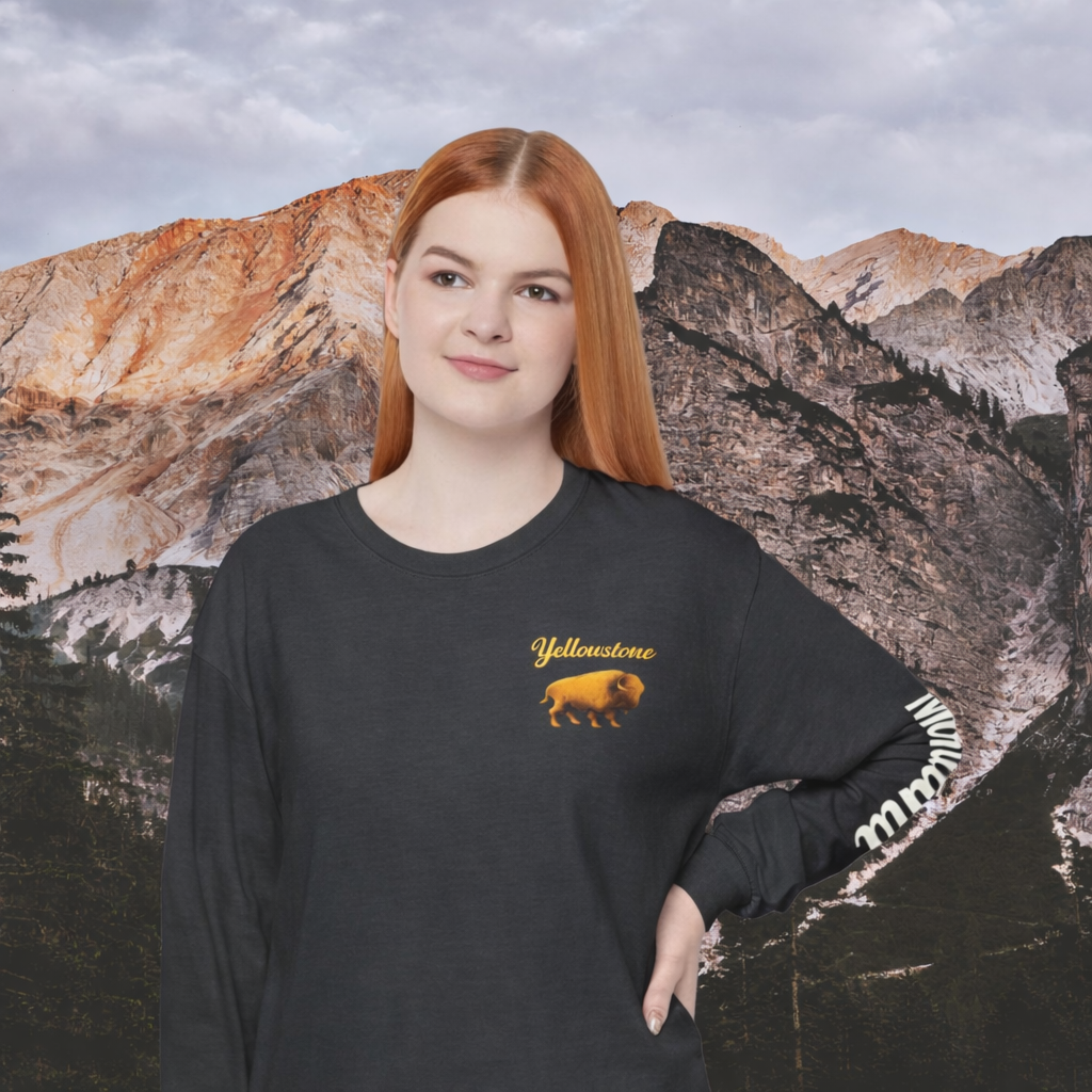 Yellowstone Bison - Montana Long Sleeve T-Shirt | Rugged State Supply