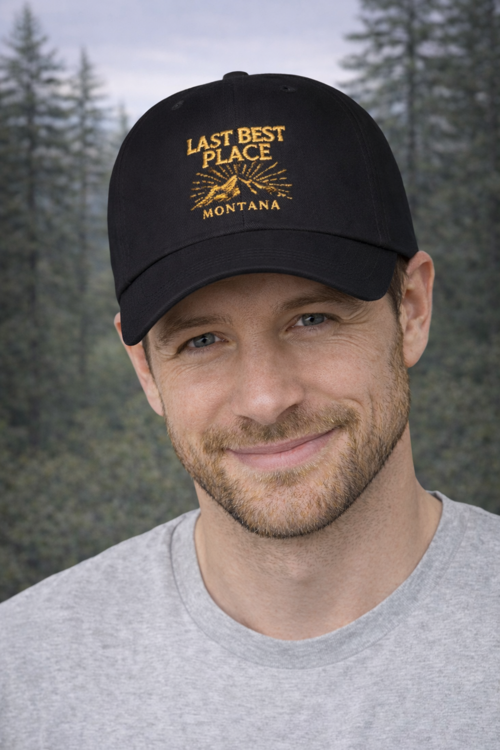 Last Best Place Montana Dad Cap — Embroidered Mountain Dad Hat | Rugged State Supply